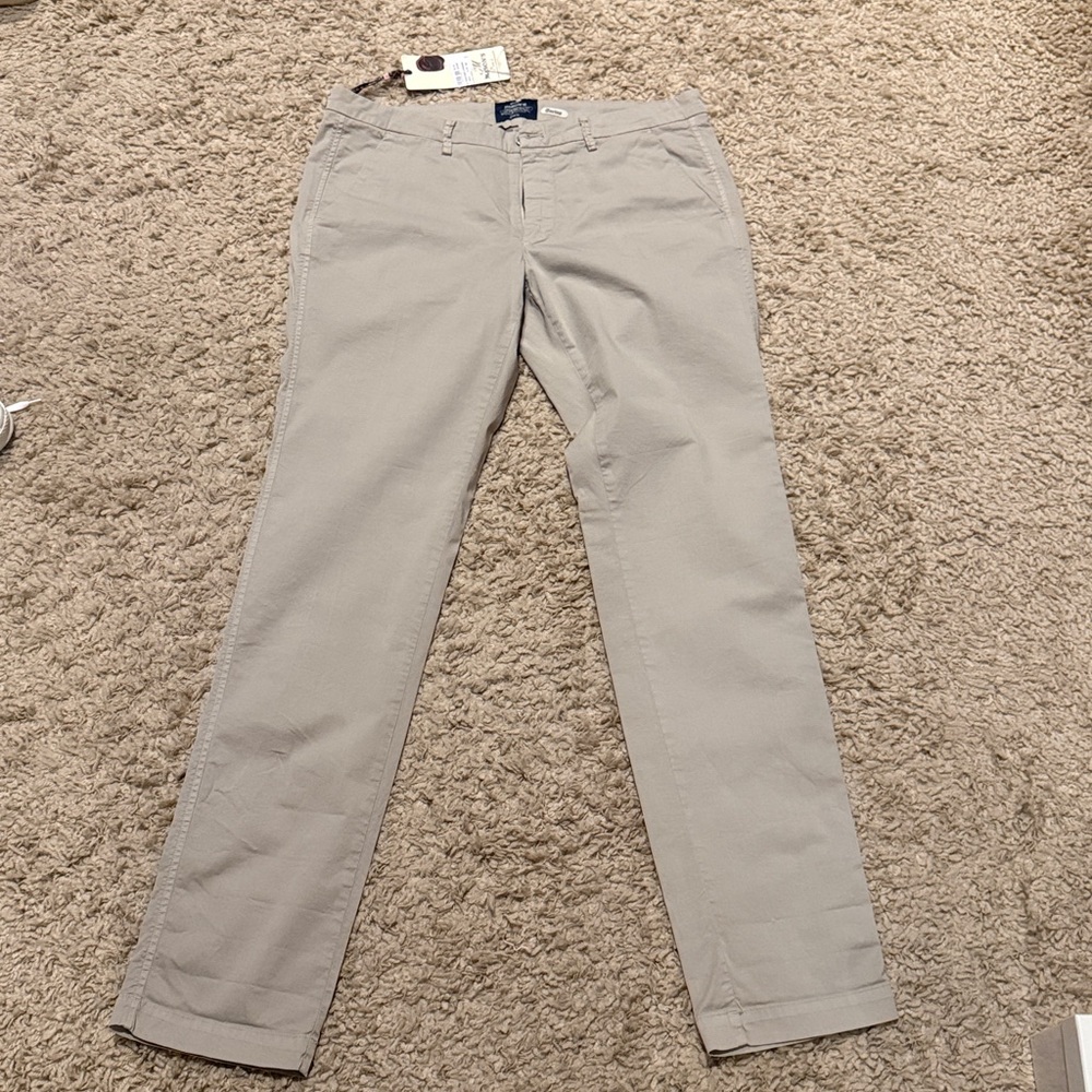 NWT M Mason’s Em’s Flat Front Khaki Pants Men’s size 54 (US Men’s 38) Torino